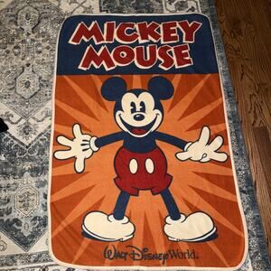 Walt Disney World Mickey Mouse 60" x 40" Throw Blanket Disney Parks